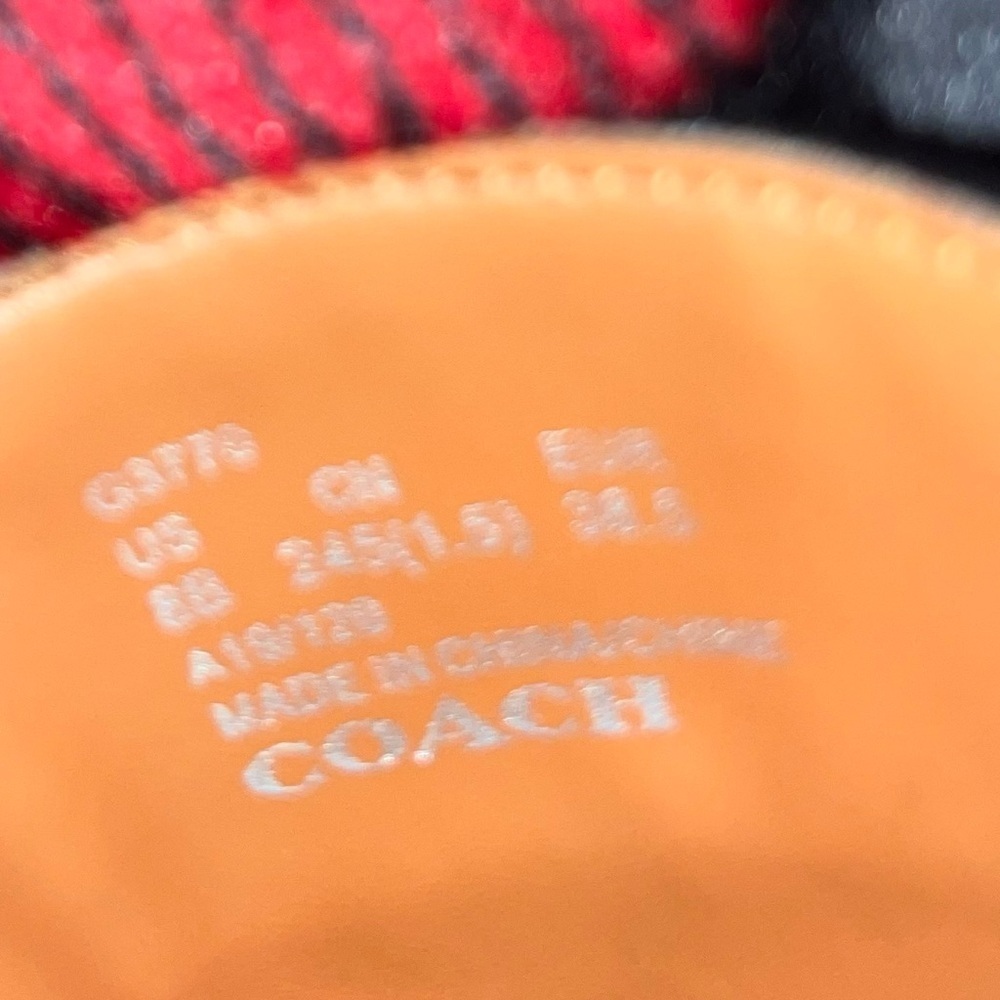 Coach Leather Shea Slide, Black and Tan, Women’s Size: 8B - Picture 12 of 16